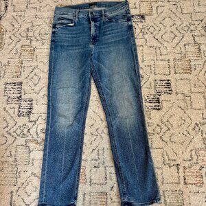 mother denim | mid rise dazzler ankle fray jeans | size 29